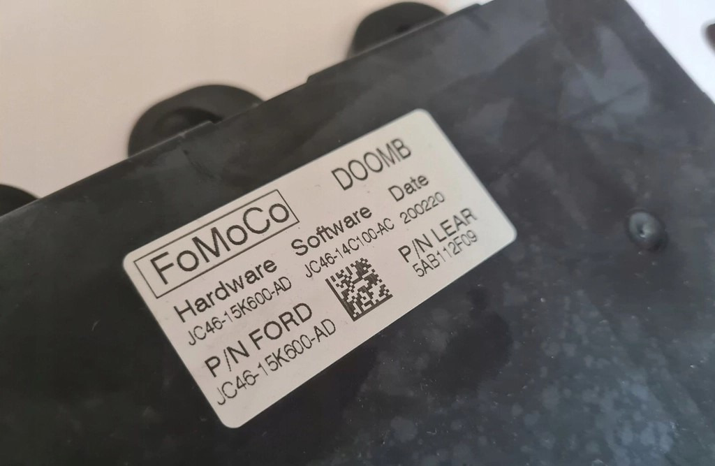 STEROWNIK KOMPUTER FoMoCo DOOMB FORD F-MAX EURO 6 JC46-15K600-AD - Valdymo blokas: foto 2 STEROWNIK KOMPUTER FoMoCo DOOMB FORD F-MAX EURO 6 JC46-15K600-AD - Valdymo blokas: foto 2