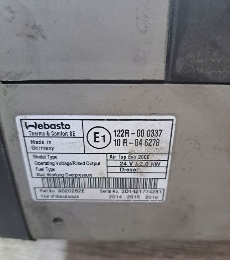Webasto Renault GAMA RANGE T - Šildymas/ Ventiliacija - Sunkvežimis: foto 3 Webasto Renault GAMA RANGE T - Šildymas/ Ventiliacija - Sunkvežimis: foto 3