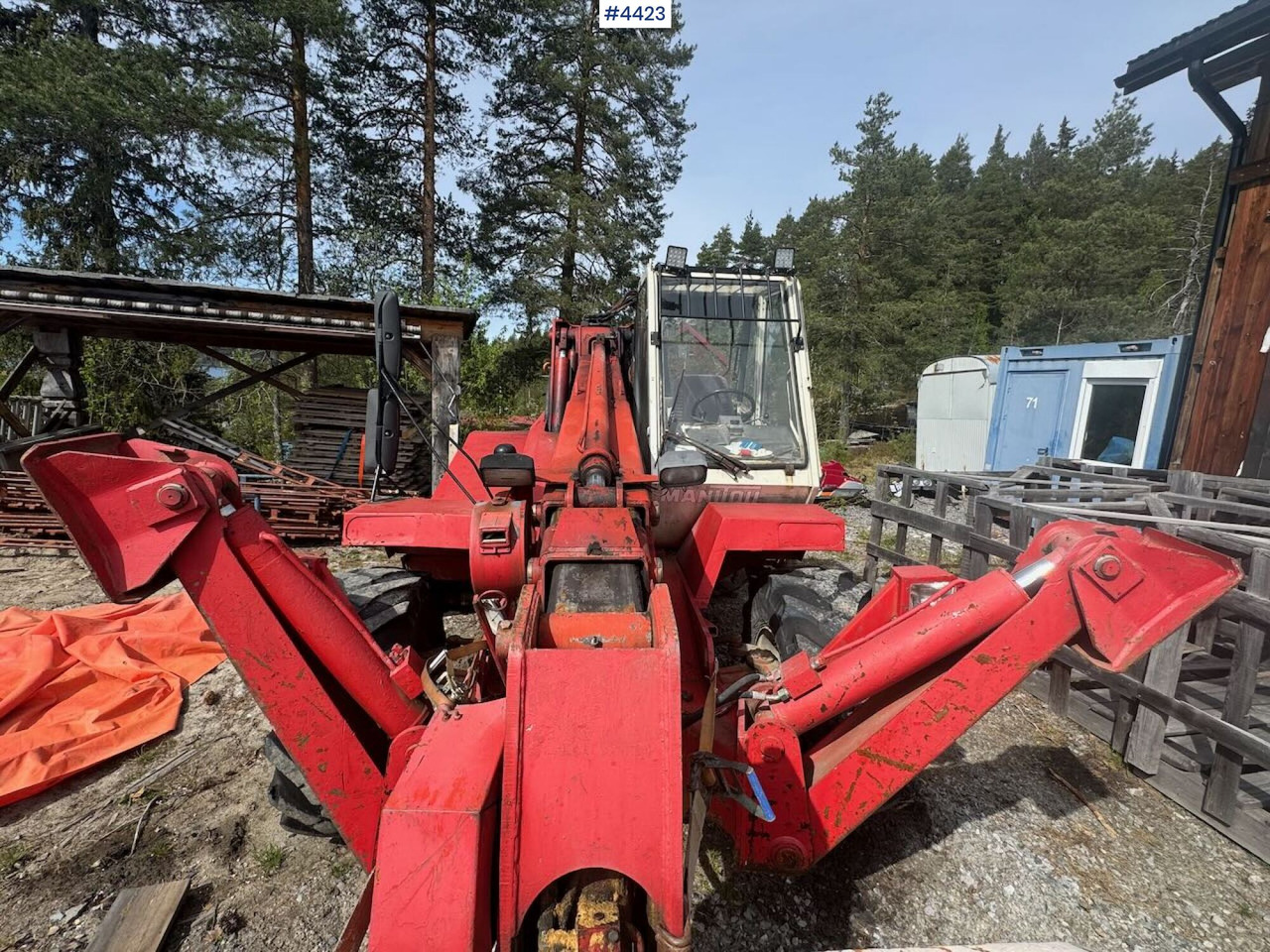 1992 Manitou MT1230 Telescopic forklift w/ pallet forks. Rep. object. - Teleskopinis krautuvas: foto 4 1992 Manitou MT1230 Telescopic forklift w/ pallet forks. Rep. object. - Teleskopinis krautuvas: foto 4