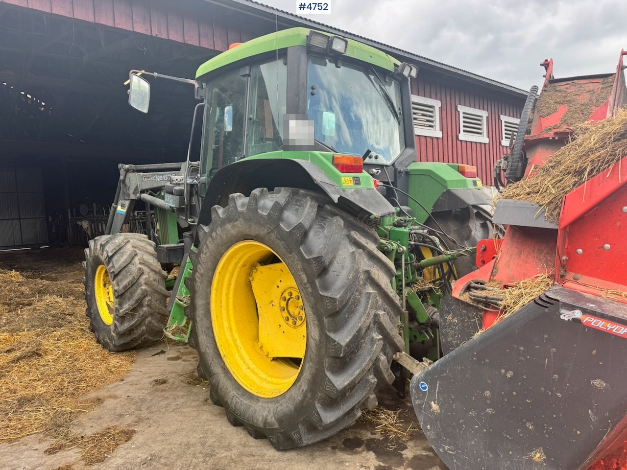 1998 John Deere 6506 4x4 w/ Front loader - Traktorius: foto 4 1998 John Deere 6506 4x4 w/ Front loader - Traktorius: foto 4