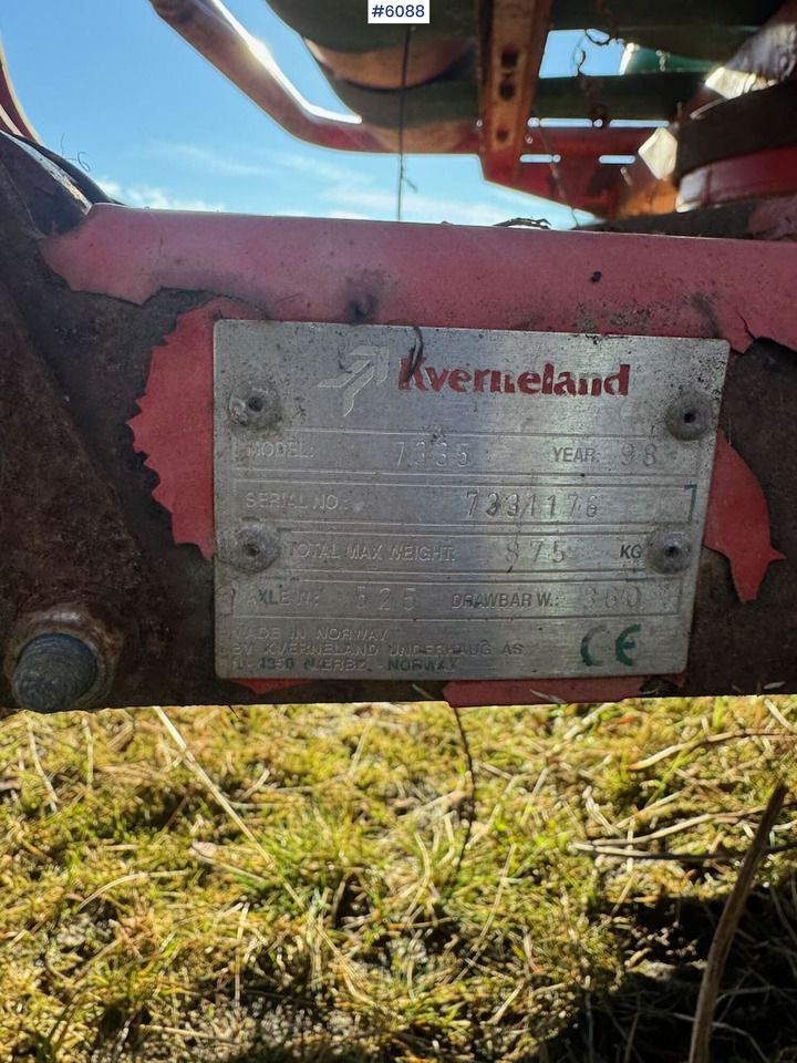 Pašarų tvarkymo technika 1998 Kverneland 7335 Round bale wrapper: foto 14 Pašarų tvarkymo technika 1998 Kverneland 7335 Round bale wrapper: foto 14