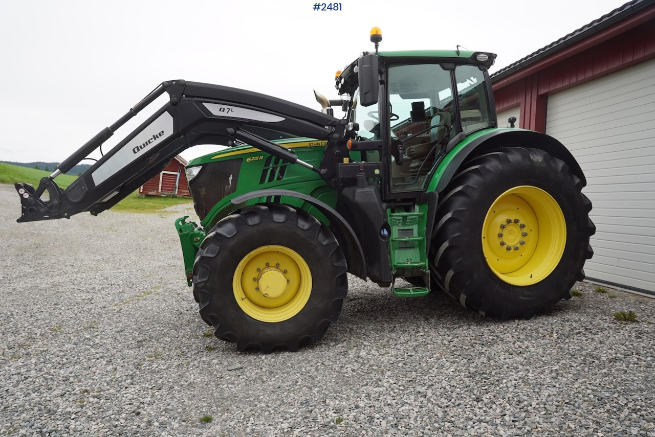 2017 John Deere 6215R w/Quicke loader and front hydraulics - Traktorius: foto 3 2017 John Deere 6215R w/Quicke loader and front hydraulics - Traktorius: foto 3