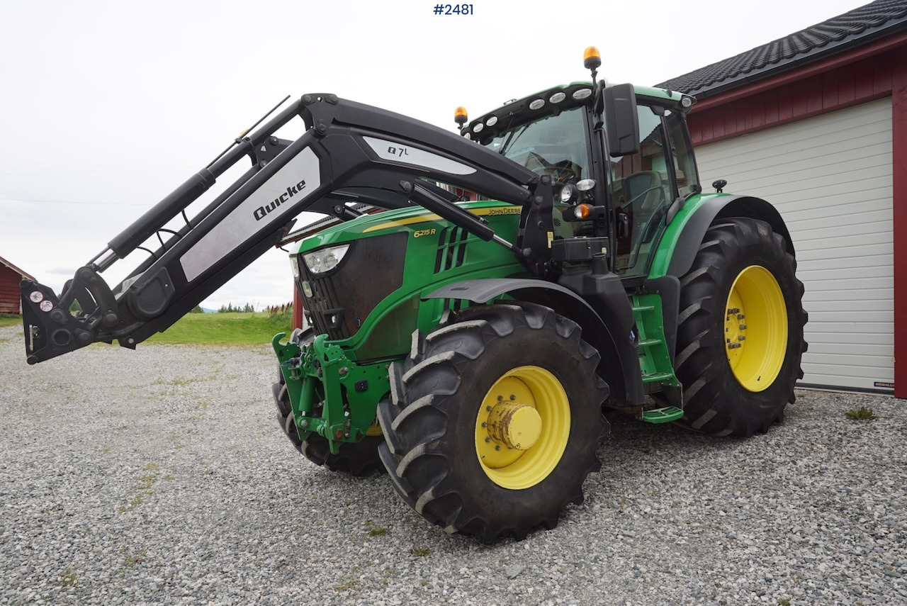 2017 John Deere 6215R w/Quicke loader and front hydraulics - Traktorius: foto 2 2017 John Deere 6215R w/Quicke loader and front hydraulics - Traktorius: foto 2