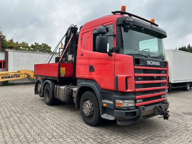 Scania 124 L 470 Pritsche + MKG HLK 201 HP 6x2 - Platforminis/ Bortinis sunkvežimis, Sunkvežimis su kranu: foto 2 Scania 124 L 470 Pritsche + MKG HLK 201 HP 6x2 - Platforminis/ Bortinis sunkvežimis, Sunkvežimis su kranu: foto 2