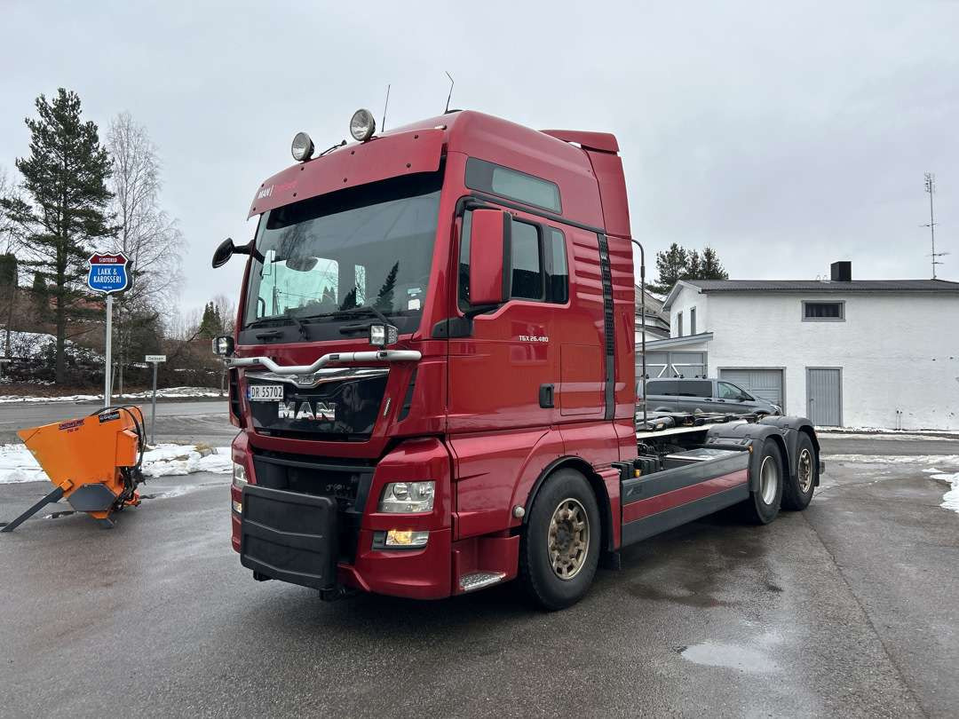 2014 MAN TGX 26.480 Krokbil EU-godkjent Euroklasse 6T - Hook-lift sunkvežimis: foto 1 2014 MAN TGX 26.480 Krokbil EU-godkjent Euroklasse 6T - Hook-lift sunkvežimis: foto 1