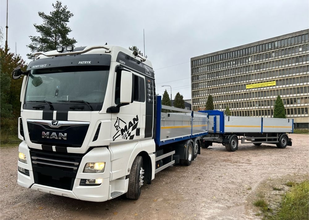 MAN TGX Tandem 1m burty TOP KOMPLET / ALUFELGI / zarejestrowany gotowy do pracy / przyczepa 18t / FULL OPCJA / 26.420 26.460 26.500 26.400 26.440 26.480 26.510 460 500 - Kita technika: foto 1 MAN TGX Tandem 1m burty TOP KOMPLET / ALUFELGI / zarejestrowany gotowy do pracy / przyczepa 18t / FULL OPCJA / 26.420 26.460 26.500 26.400 26.440 26.480 26.510 460 500 - Kita technika: foto 1