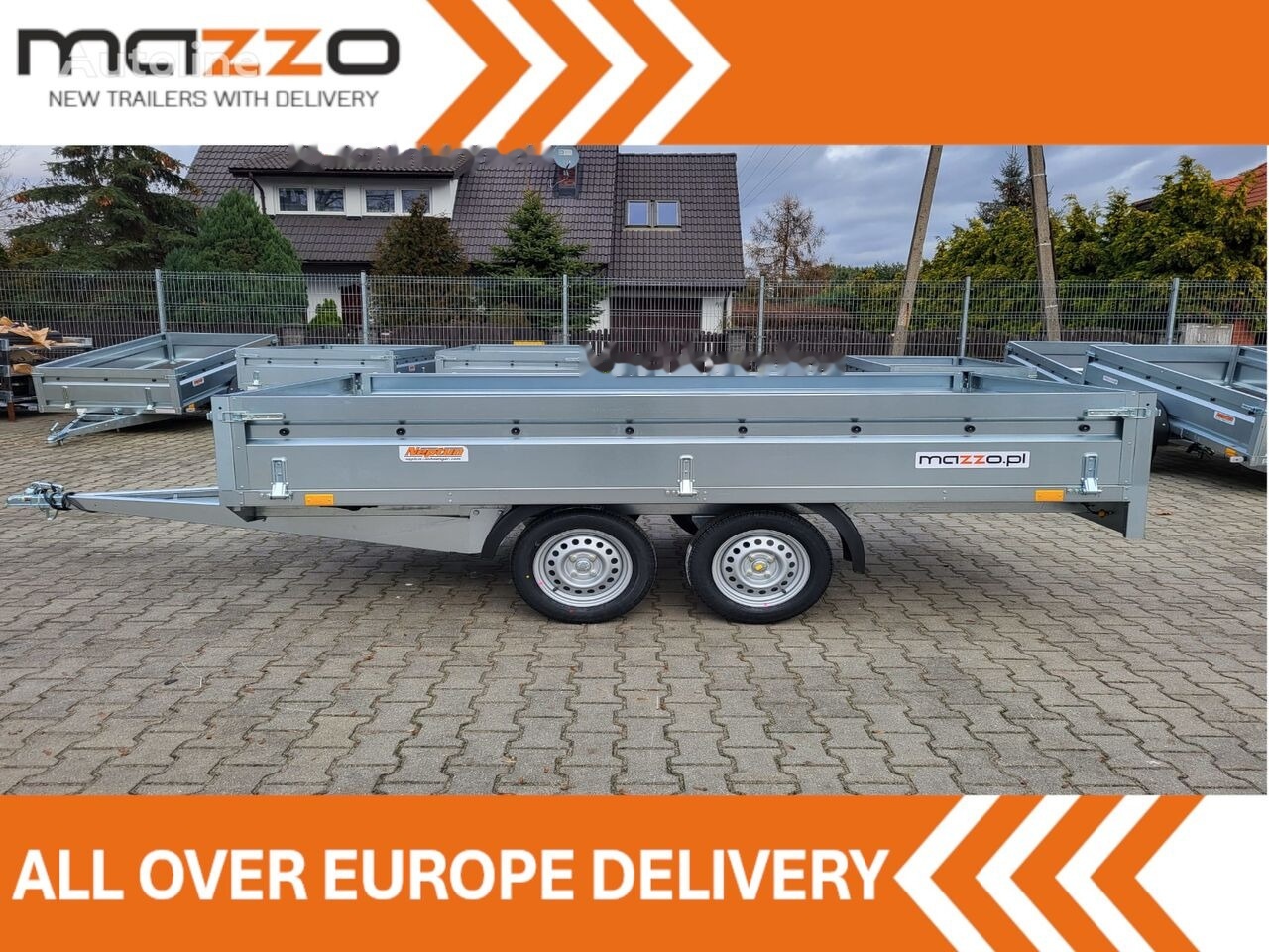 Nauja Platforminė/ Bortinė priekaba Neptun DELIVERY! Two-axle light trailer Nordica N7-320, 320x168, GN233: foto 1
