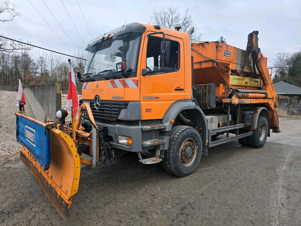 Mercedes-Benz Atego 1828 AK Absetzkipper Meiller Schmidt Schneepflug Küpper-Weisser Salzstreuer Allrad - Sniego valymo mašina: foto 1 Mercedes-Benz Atego 1828 AK Absetzkipper Meiller Schmidt Schneepflug Küpper-Weisser Salzstreuer Allrad - Sniego valymo mašina: foto 1