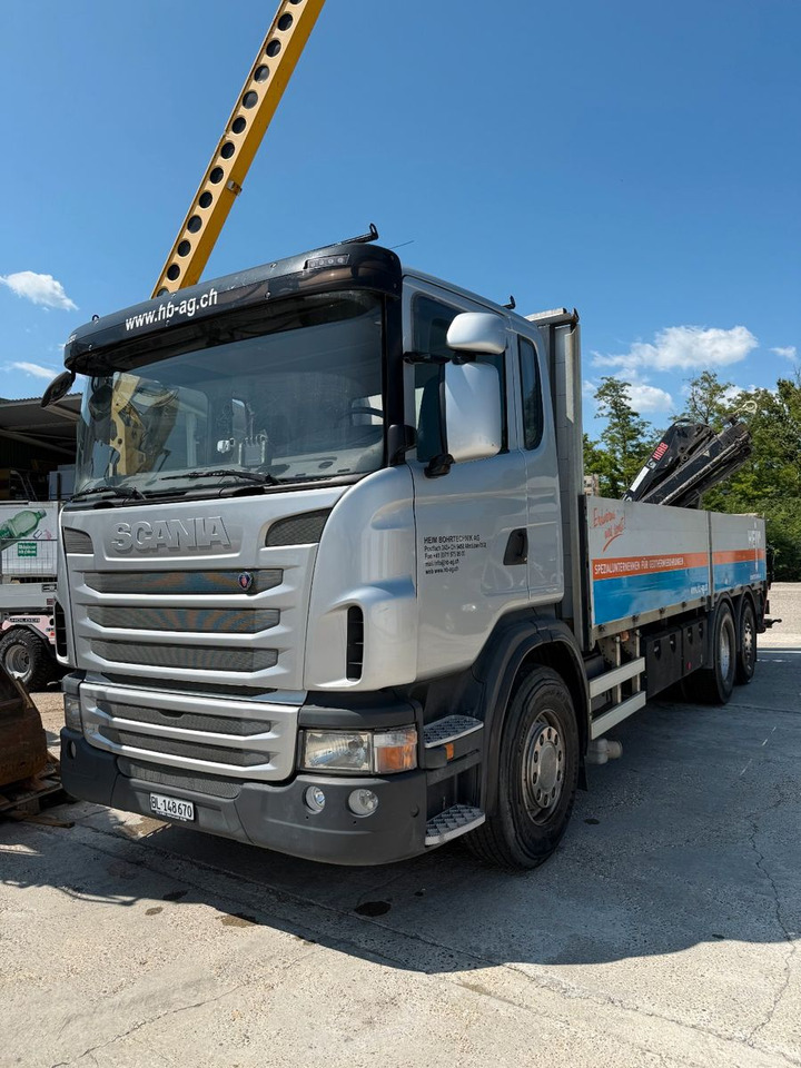 Scania G440 Brücke mit Ladekran - Platforminis/ Bortinis sunkvežimis, Sunkvežimis su kranu: foto 2 Scania G440 Brücke mit Ladekran - Platforminis/ Bortinis sunkvežimis, Sunkvežimis su kranu: foto 2
