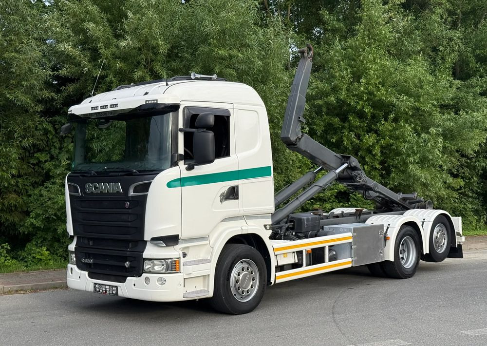 Scania * Hakowiec * Scania R520 V8 * Sprowadzona * Multilift * Bardzo Dobry Stan - Hook-lift sunkvežimis: foto 1 Scania * Hakowiec * Scania R520 V8 * Sprowadzona * Multilift * Bardzo Dobry Stan - Hook-lift sunkvežimis: foto 1