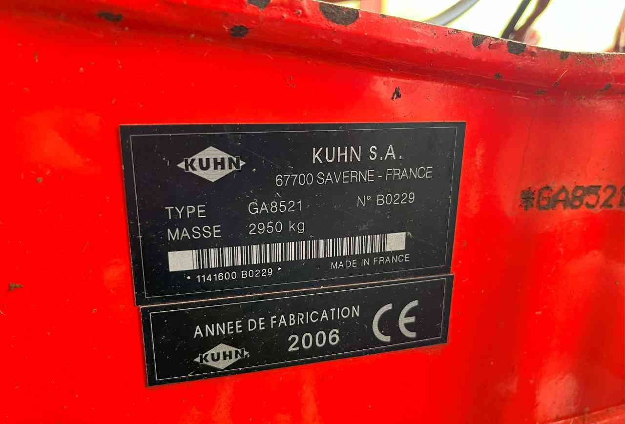 Kuhn GA 8521 zwadhark zwiller rugger rake weidebouwmachines - Šieno grėblys/ Vartytuvas: foto 5 Kuhn GA 8521 zwadhark zwiller rugger rake weidebouwmachines - Šieno grėblys/ Vartytuvas: foto 5