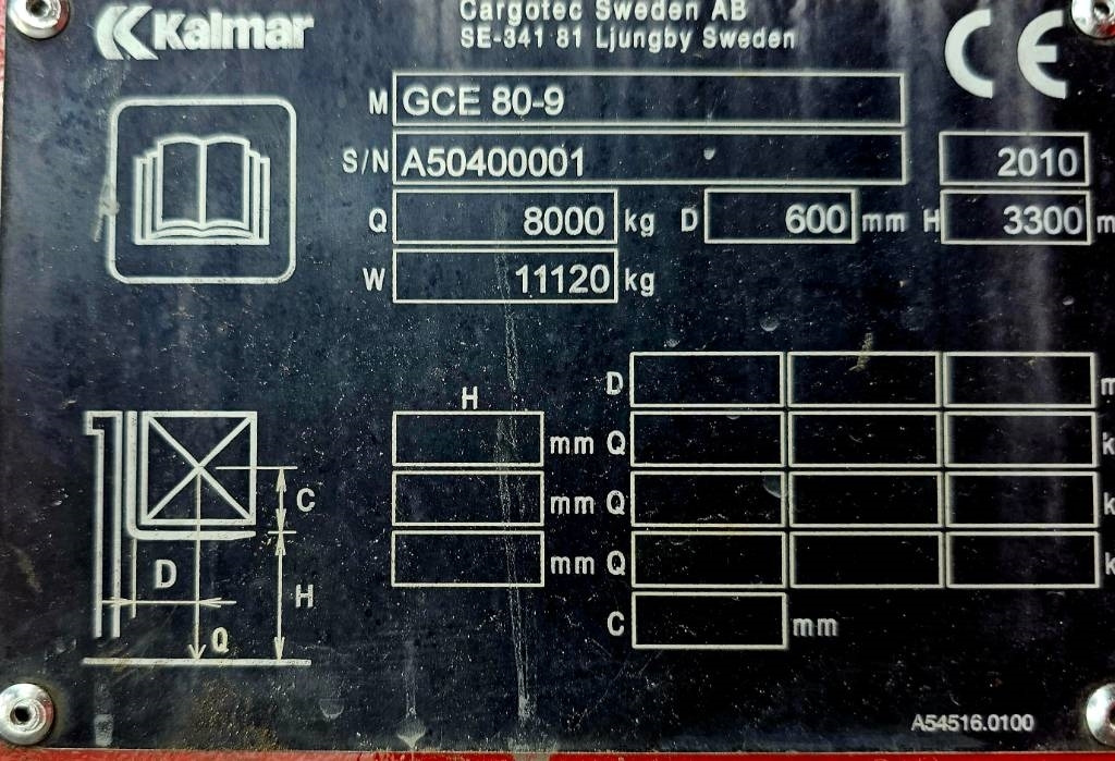 Dujinis krautuvas Kalmar GCE 80-9: foto 12