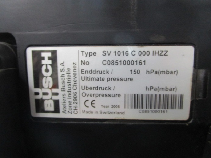 KOMPRESSOR BUSCH SV 1016 C 000 IHZZ - Atsarginės dalys - Spausdinimo mašina: foto 5 KOMPRESSOR BUSCH SV 1016 C 000 IHZZ - Atsarginės dalys - Spausdinimo mašina: foto 5