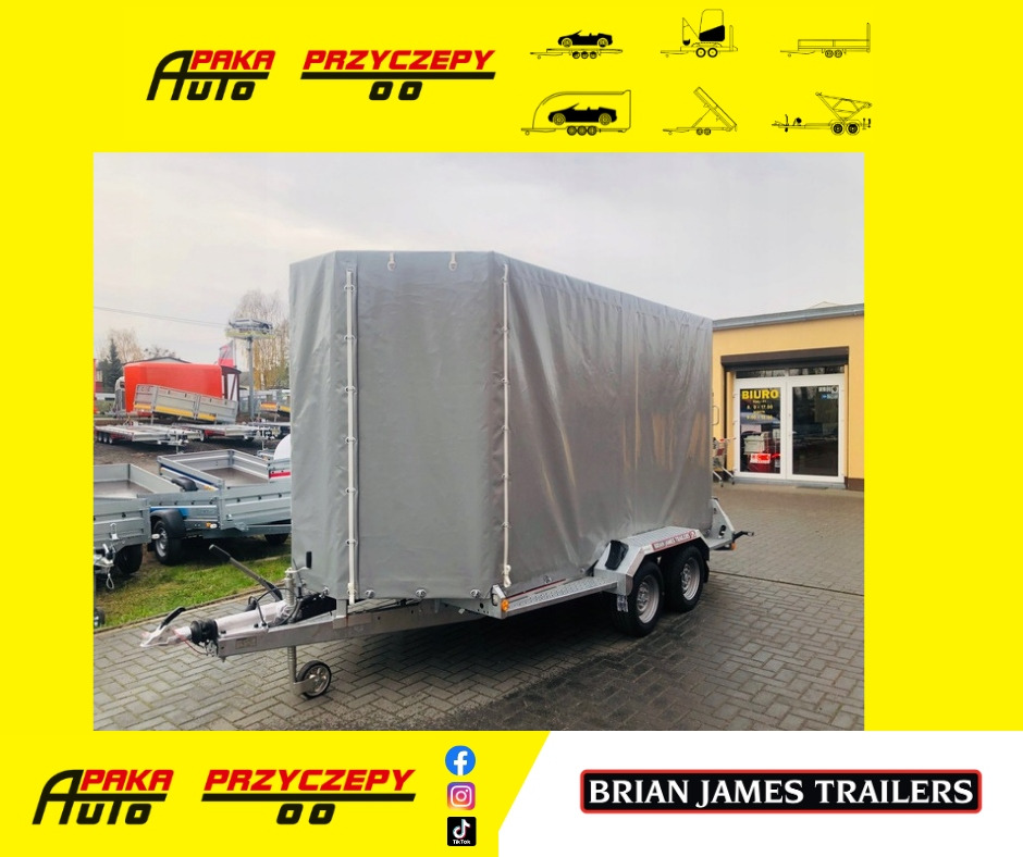 PRZYCZEPA LAWETA DO MINIKOPARKI ŻURAWIA Z PLANDEKĄ / MINI EXCAVATOR CRANE TRANSPORTER TRAILER WITH TARPAULIN - Priekaba spec technikai: foto 1 PRZYCZEPA LAWETA DO MINIKOPARKI ŻURAWIA Z PLANDEKĄ / MINI EXCAVATOR CRANE TRANSPORTER TRAILER WITH TARPAULIN - Priekaba spec technikai: foto 1