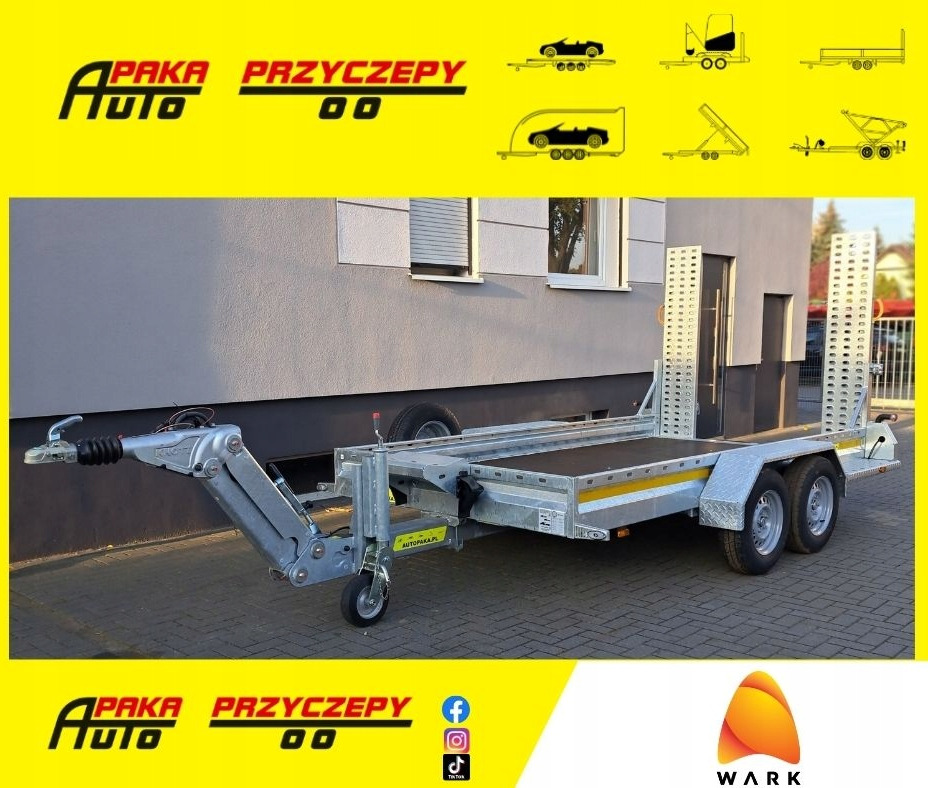 PRZYCZEPA WARK KHD DO MINIKOPARKI KOPARKI REGULOWANY DYSZEL DMC 3500 / WARK KHD TRAILER FOR MINI EXCAVATOR WITH ADJUSTABLE DRAWBAR DMC 3500 - Priekaba spec technikai: foto 1 PRZYCZEPA WARK KHD DO MINIKOPARKI KOPARKI REGULOWANY DYSZEL DMC 3500 / WARK KHD TRAILER FOR MINI EXCAVATOR WITH ADJUSTABLE DRAWBAR DMC 3500 - Priekaba spec technikai: foto 1