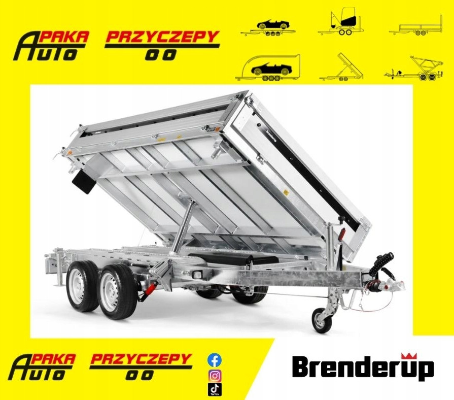 Wywrotka trójstronna 3,25x1,80 Brenderup 3500 / Three-way tipper 3,25x1,80 Brenderup 3500 - Savivartis priekaba: foto 1 Wywrotka trójstronna 3,25x1,80 Brenderup 3500 / Three-way tipper 3,25x1,80 Brenderup 3500 - Savivartis priekaba: foto 1