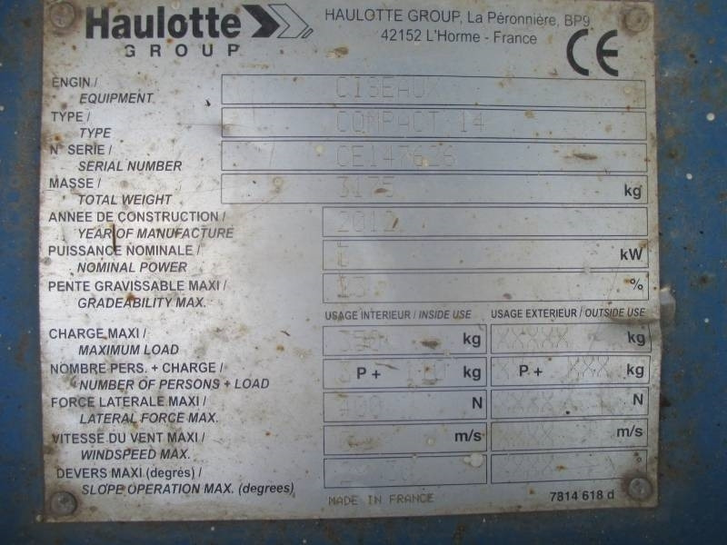 Haulotte Compact 14 - Žirklinis keltuvas: foto 5 Haulotte Compact 14 - Žirklinis keltuvas: foto 5