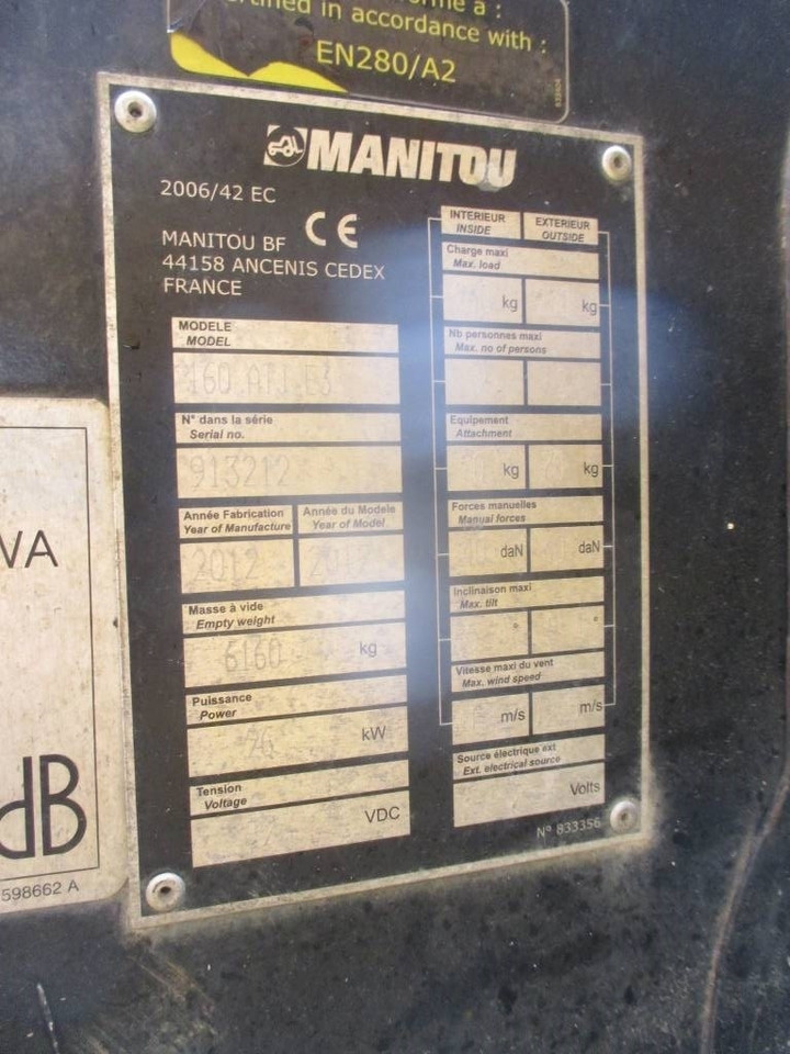 Alkūninis keltuvas Manitou 160 ATJ: foto 15