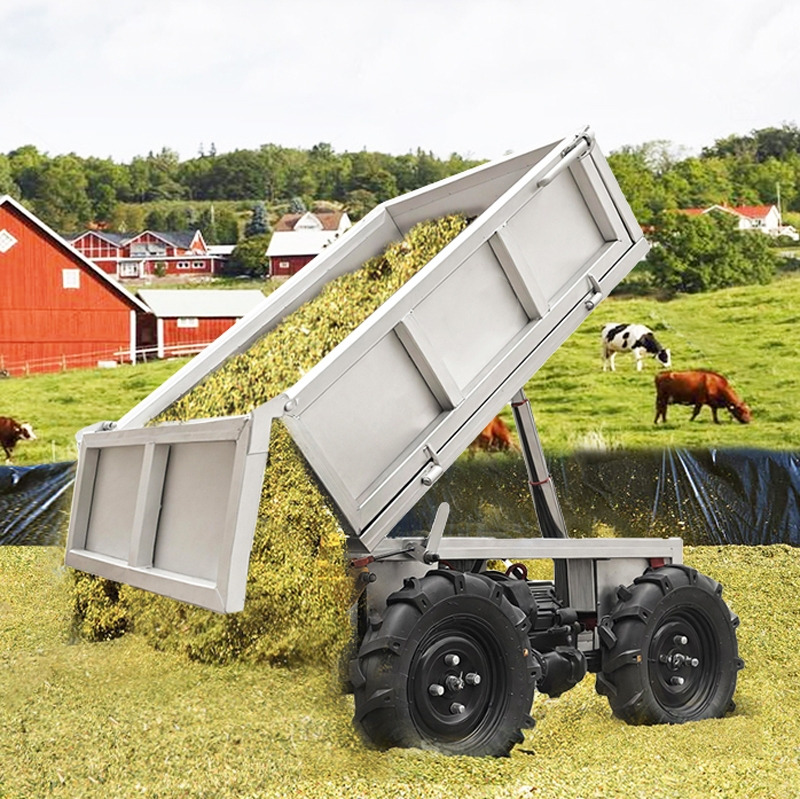 Nauja Savivartė traktorinė priekaba LEZUM Electric Remote Control Transporter Agricultural Orchard Farm Electric Utv Material Handling Equipment All Terrain Transport Vehicle: foto 11