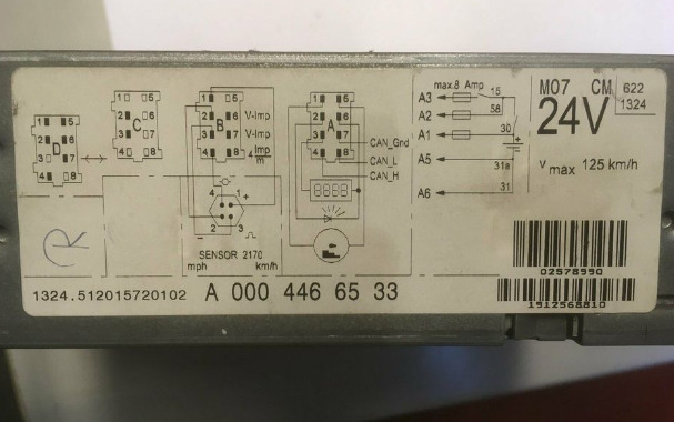 VDO VDO Kienzle Fahrtenschreiber 1324 Tacho Tachometer 24V - Elektros sistema - Autobusas: foto 2 VDO VDO Kienzle Fahrtenschreiber 1324 Tacho Tachometer 24V - Elektros sistema - Autobusas: foto 2