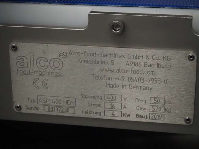Maisto pramonės įranga Alco flattener ASP400HDN: foto 9
