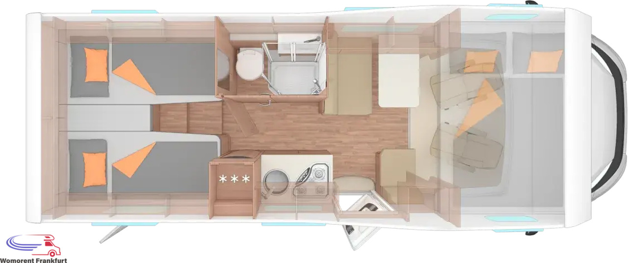 Wohnmobil Weinsberg CaraHome 650 MEG - Alkovenas: foto 2 Wohnmobil Weinsberg CaraHome 650 MEG - Alkovenas: foto 2