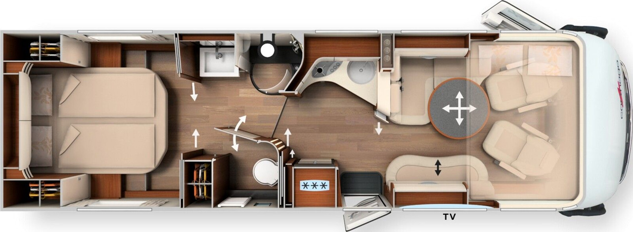Carthago chic e-line I 64 XL QB MJ2025*MB*Autark*SKY*Voll - Integruotas kemperis: foto 2 Carthago chic e-line I 64 XL QB MJ2025*MB*Autark*SKY*Voll - Integruotas kemperis: foto 2