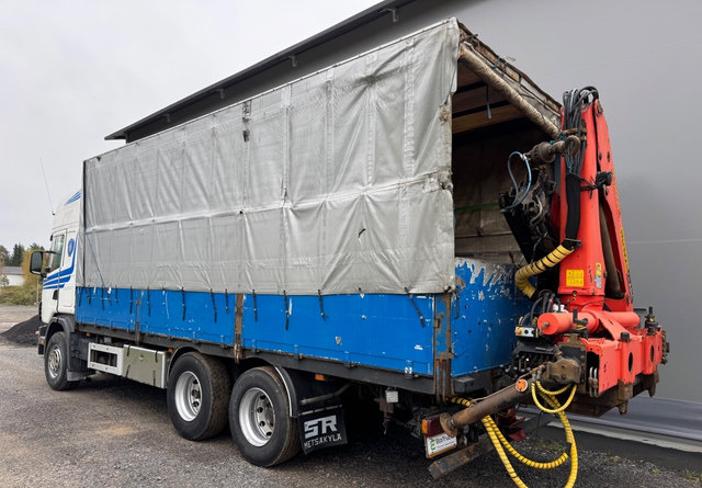 ScaniaScania 144G 6x2 - Furgonas sunkvežimis, Sunkvežimis su kranu: foto 4 ScaniaScania 144G 6x2 - Furgonas sunkvežimis, Sunkvežimis su kranu: foto 4