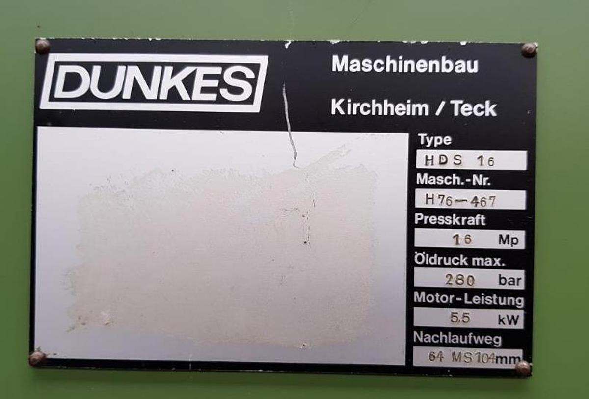 Hydr. Schnelläuferpresse DUNKES - Metalo apdirbimo staklės: foto 5 Hydr. Schnelläuferpresse DUNKES - Metalo apdirbimo staklės: foto 5