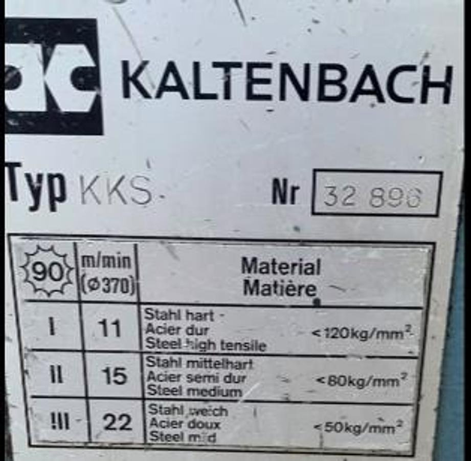 Metallkreissäge KALTENBACH - Metalo apdirbimo staklės: foto 4 Metallkreissäge KALTENBACH - Metalo apdirbimo staklės: foto 4