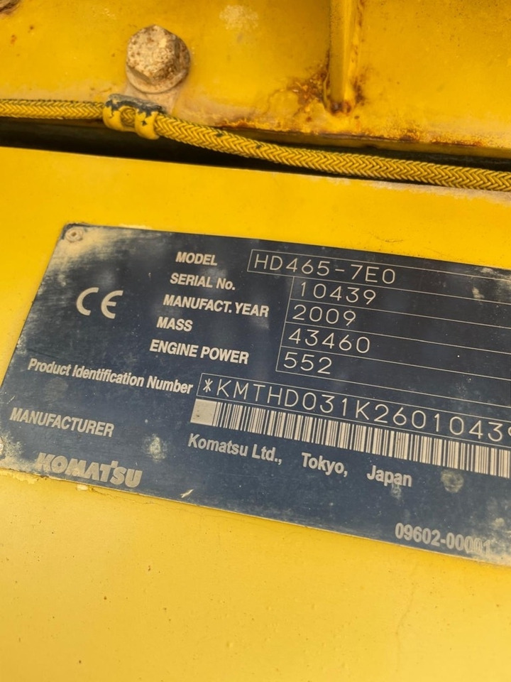 Komatsu HD 465-7E0, 2x HD 405-6, total 3 pcs - Karjerinis savivartis: foto 4 Komatsu HD 465-7E0, 2x HD 405-6, total 3 pcs - Karjerinis savivartis: foto 4