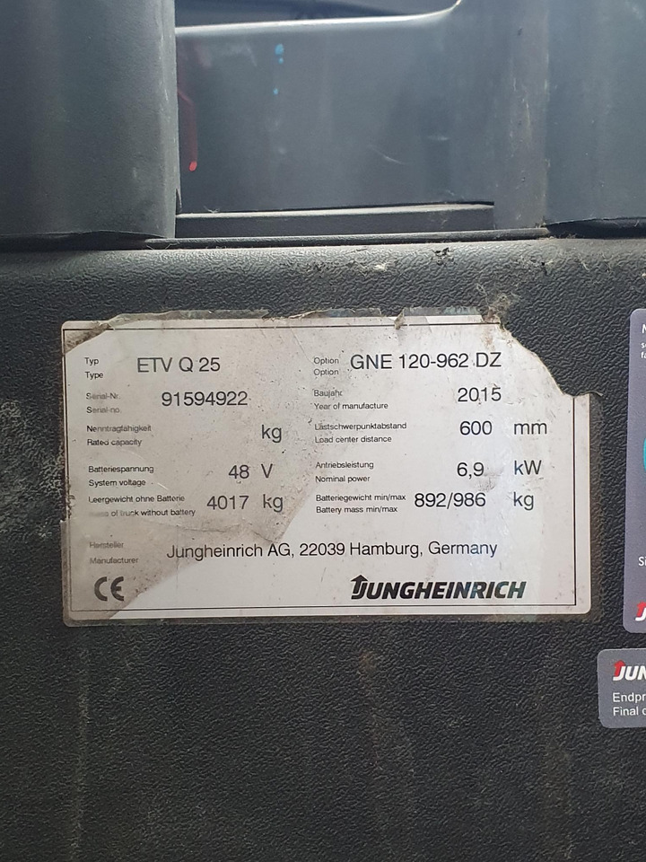 Šakinis krautuvas su privažiavimu iš keturių pusių JUNGHEINRICH ETVQ 25: foto 8