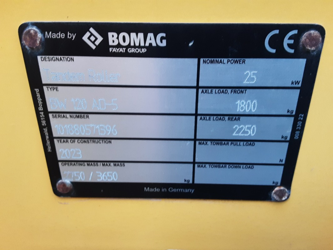 BOMAG DE BW 120 AD-5 Stage V/Tier 4f - Volas: foto 2 BOMAG DE BW 120 AD-5 Stage V/Tier 4f - Volas: foto 2