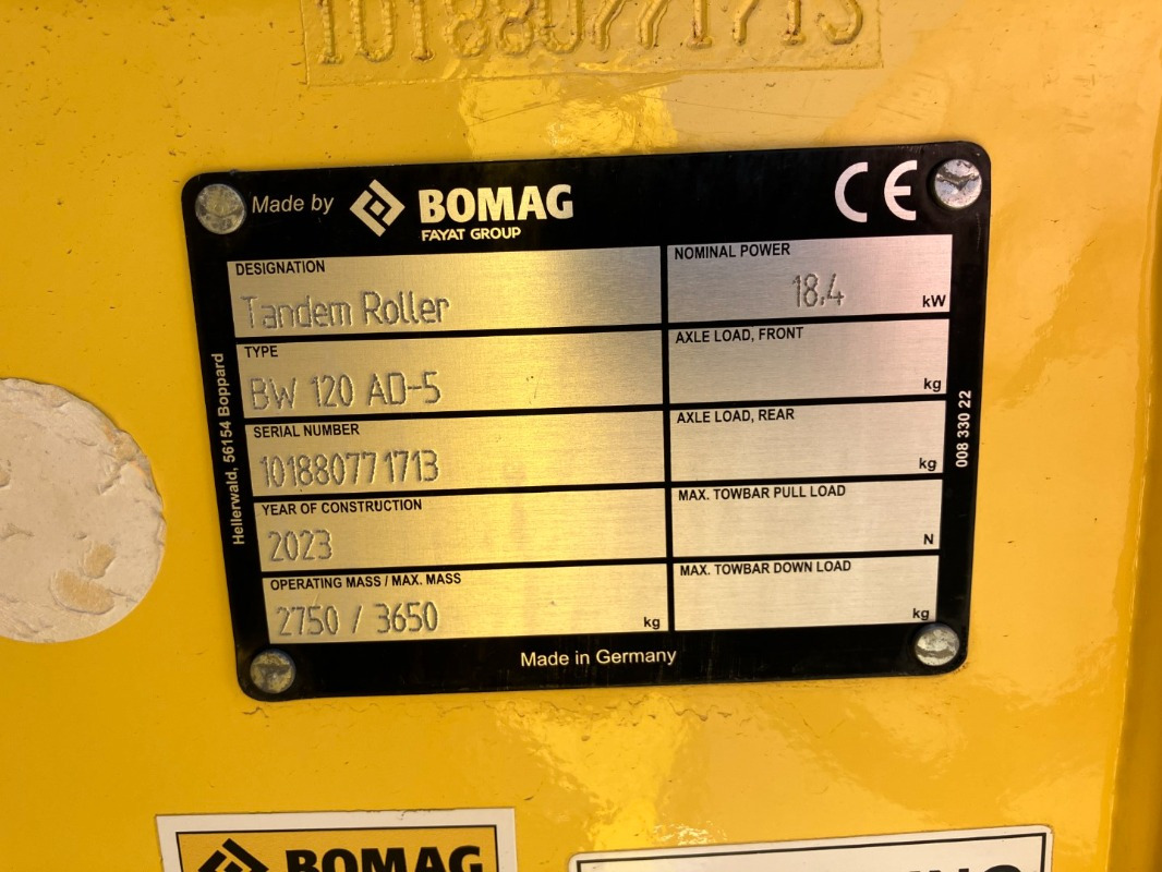 BOMAG DE BW 120 AD-5 Stage V/Tier 4f - Volas: foto 2 BOMAG DE BW 120 AD-5 Stage V/Tier 4f - Volas: foto 2