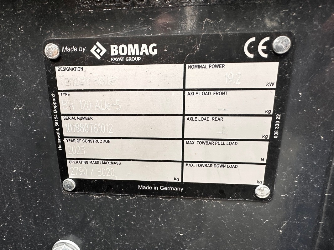 BOMAG DE BW 120 ADe-5 - Volas: foto 2 BOMAG DE BW 120 ADe-5 - Volas: foto 2