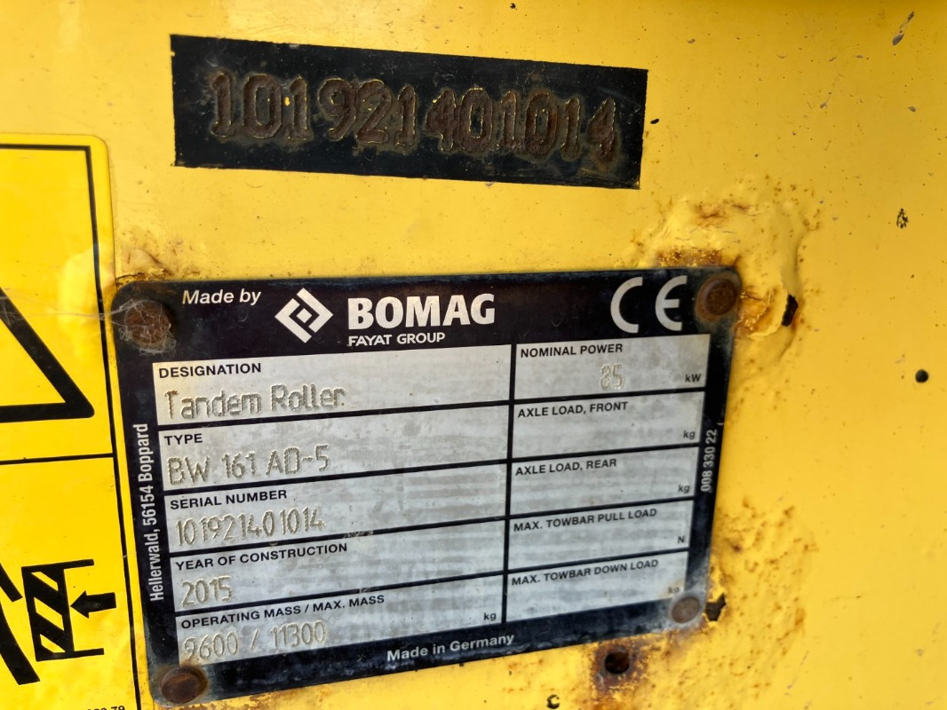 BOMAG DE BW 161 AD-5 Stage IIIb/Tier 4i - Asfalto volus: foto 2 BOMAG DE BW 161 AD-5 Stage IIIb/Tier 4i - Asfalto volus: foto 2