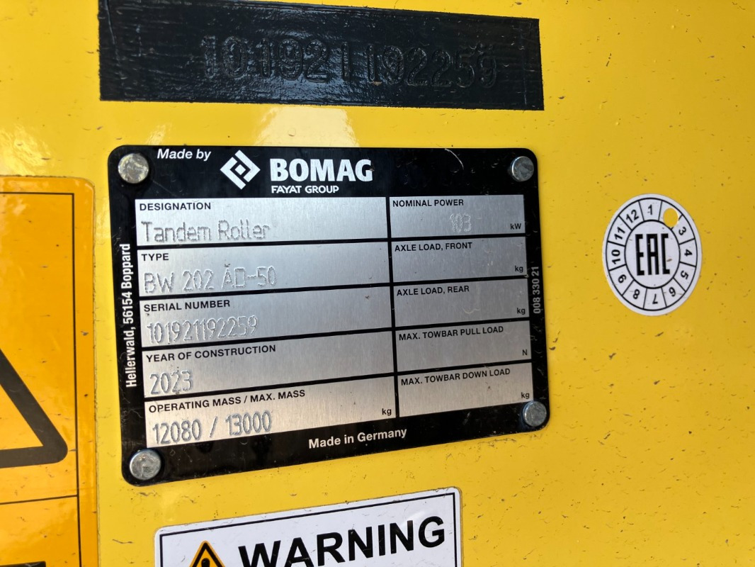 BOMAG DE BW 202 AD-50 Stage II/Tier 2 - Asfalto volus: foto 2 BOMAG DE BW 202 AD-50 Stage II/Tier 2 - Asfalto volus: foto 2