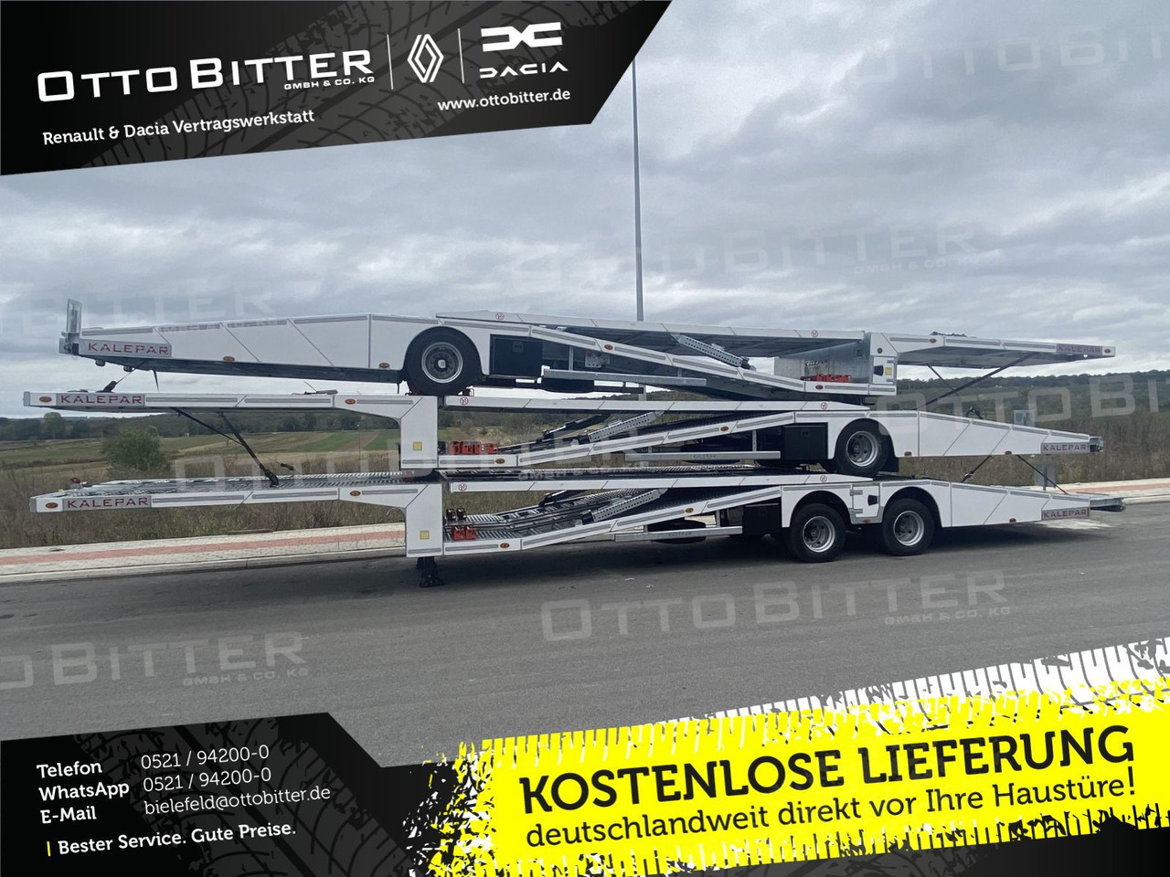 KALEPAR KLP119V4 4er-Autotransporter 1xAchse VDI - Autovežis puspriekabė: foto 1 KALEPAR KLP119V4 4er-Autotransporter 1xAchse VDI - Autovežis puspriekabė: foto 1
