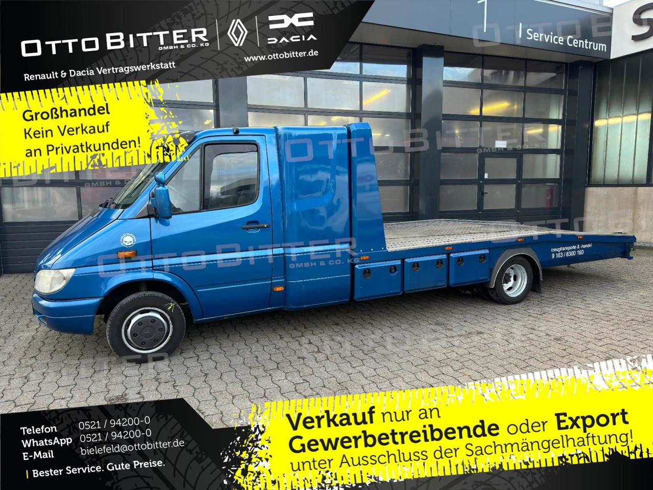 Mercedes-Benz Sprinter 2.7 CDI ABSCHLEPPWAGEN SCHLAFKABINE - Autovežis sunkvežimis: foto 1 Mercedes-Benz Sprinter 2.7 CDI ABSCHLEPPWAGEN SCHLAFKABINE - Autovežis sunkvežimis: foto 1