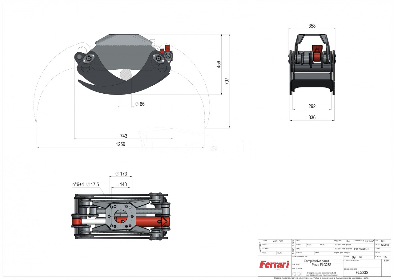Ferrari FLG 23 XS chwytak do drewna - Greiferis: foto 3 Ferrari FLG 23 XS chwytak do drewna - Greiferis: foto 3