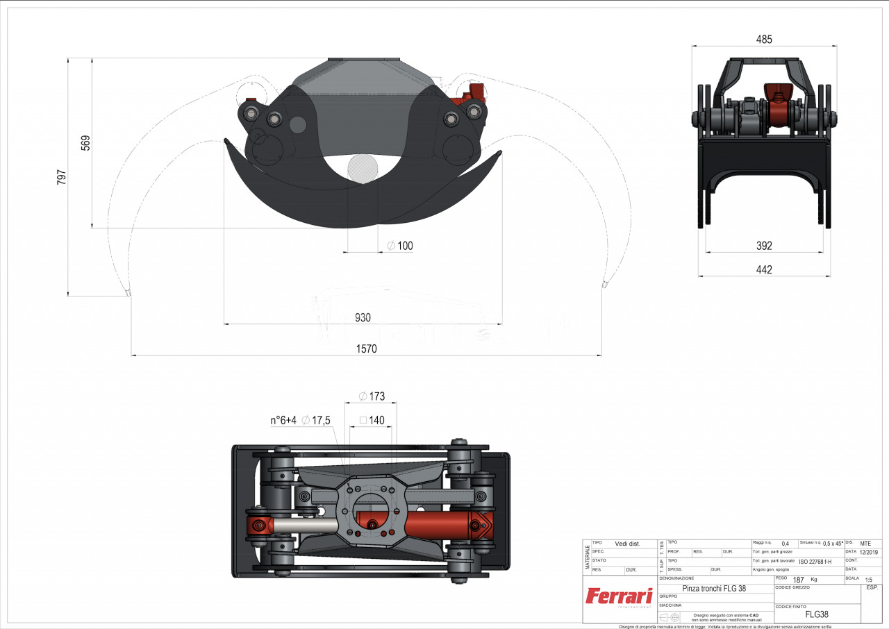 Ferrari FLG 38 XS chwytak do drewna - Greiferis: foto 5 Ferrari FLG 38 XS chwytak do drewna - Greiferis: foto 5