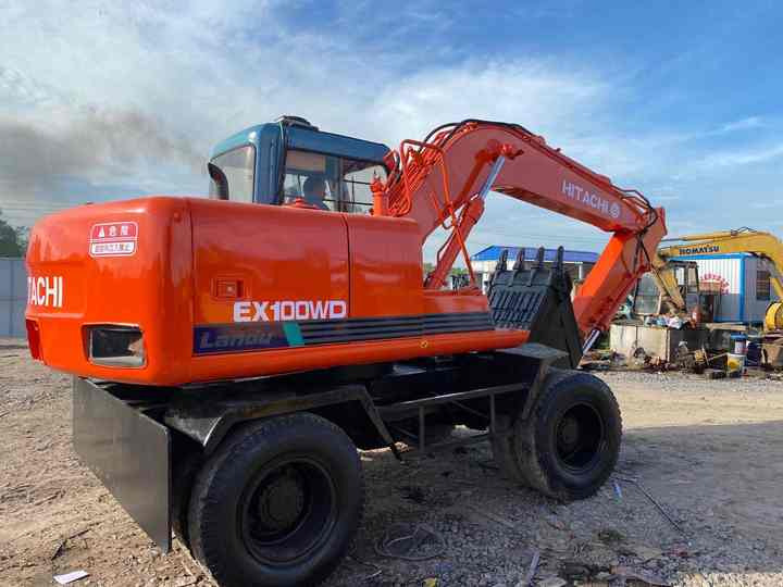 Used Hitachi Ex100WD Wheel Excavator for Sale Japan Made Hitachi Ex100wd Wheeled Excavator for Sale - Ratinis ekskavatorius: foto 4 Used Hitachi Ex100WD Wheel Excavator for Sale Japan Made Hitachi Ex100wd Wheeled Excavator for Sale - Ratinis ekskavatorius: foto 4