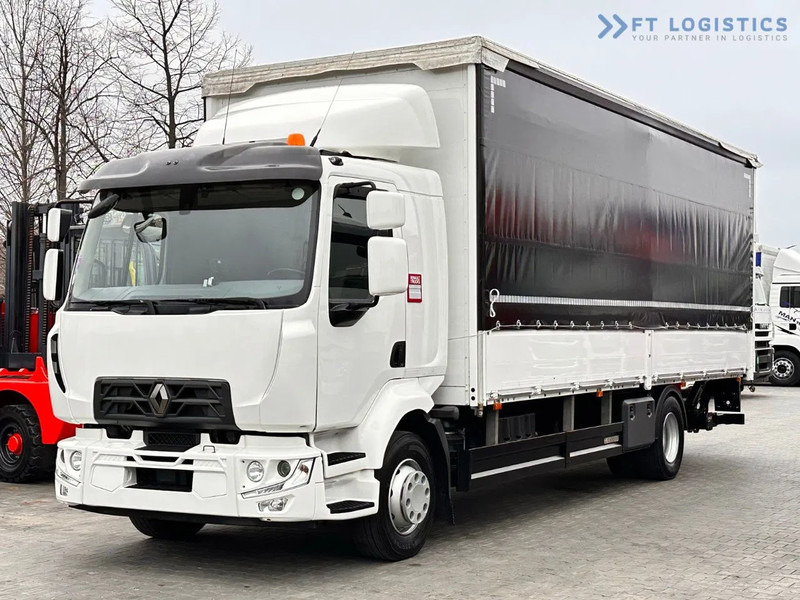 Renault Midlum 250 Renault D 250 / AUTOMATIC / 4X2 / 18 PALLETS / TAIL LIFT / SIDE BOARDS / curtainsider truck - Tentinis sunkvežimis: foto 2 Renault Midlum 250 Renault D 250 / AUTOMATIC / 4X2 / 18 PALLETS / TAIL LIFT / SIDE BOARDS / curtainsider truck - Tentinis sunkvežimis: foto 2