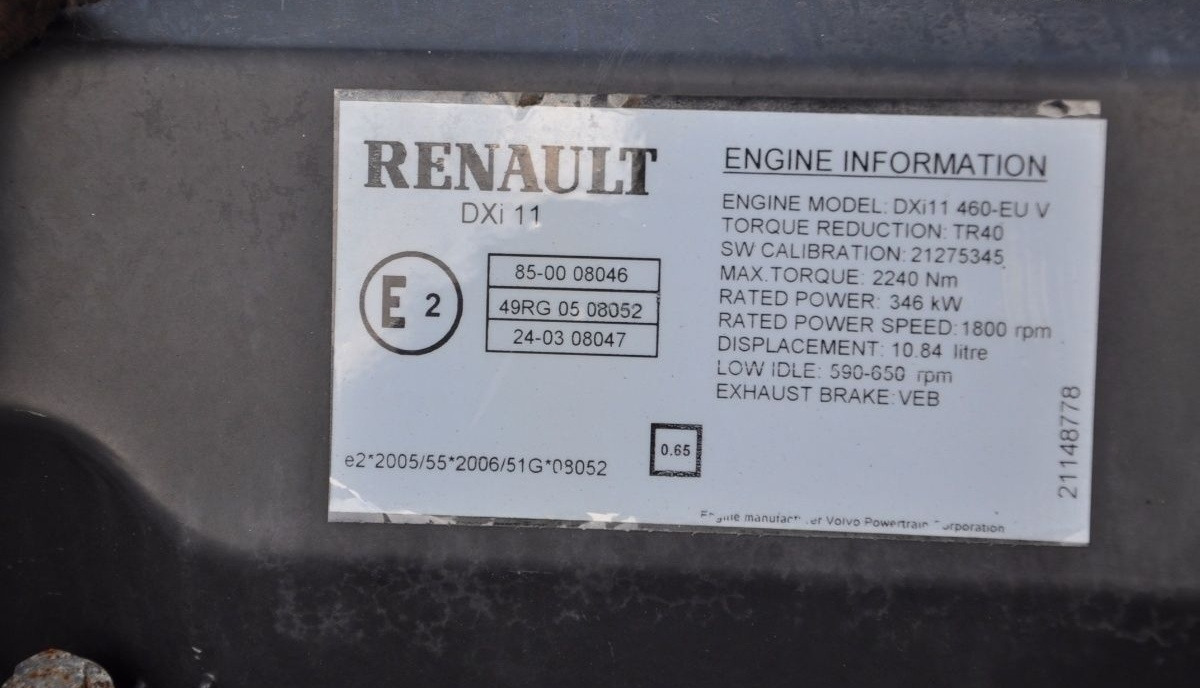 Renault DXi11 Renault PREMIUM DXI - Variklis - Sunkvežimis: foto 3 Renault DXi11 Renault PREMIUM DXI - Variklis - Sunkvežimis: foto 3