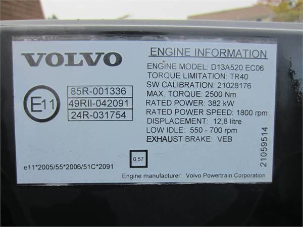 Volvo D13A 520 HP VEB E5 Volvo FH 13 - Variklis - Sunkvežimis: foto 3 Volvo D13A 520 HP VEB E5 Volvo FH 13 - Variklis - Sunkvežimis: foto 3