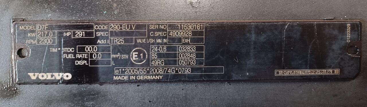 Volvo D7F 290 E5 Volvo FL - Variklis - Sunkvežimis: foto 5 Volvo D7F 290 E5 Volvo FL - Variklis - Sunkvežimis: foto 5