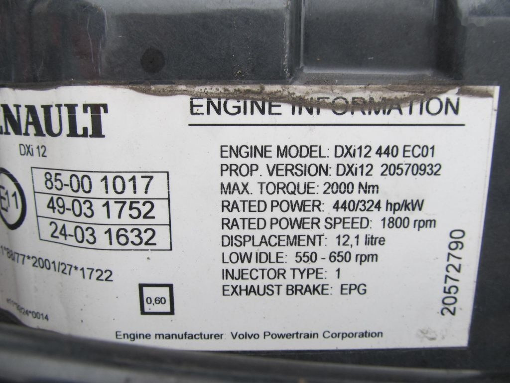 Renault Magnum DXI12 - Variklis - Sunkvežimis: foto 4 Renault Magnum DXI12 - Variklis - Sunkvežimis: foto 4