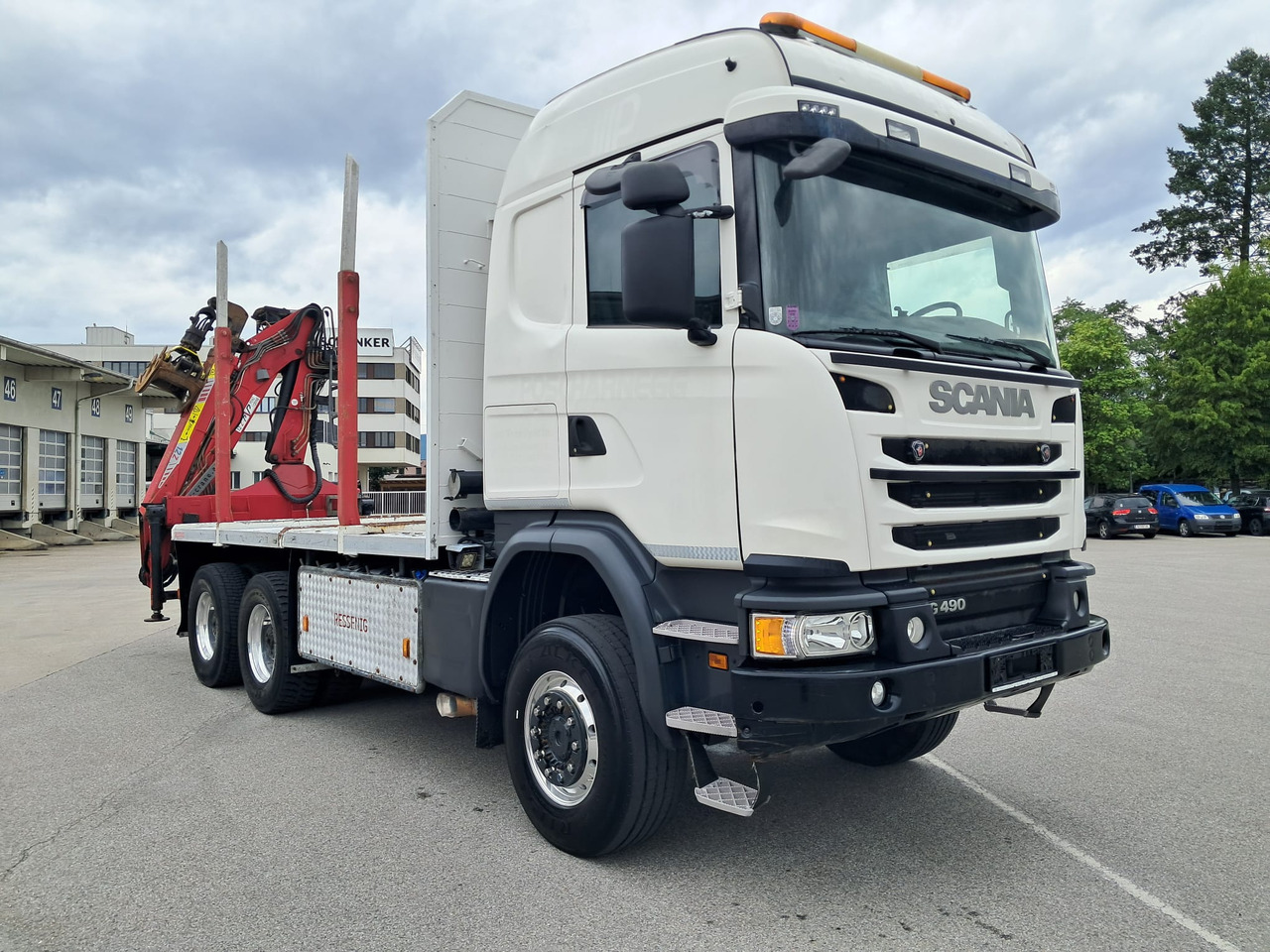SCANIA G 490 6x6 Blatt-Blatt | Klima | Schaltgetriebe | Euro 6 | Penz-Kran 12Z | - Miškovežis, Sunkvežimis su kranu: foto 1 SCANIA G 490 6x6 Blatt-Blatt | Klima | Schaltgetriebe | Euro 6 | Penz-Kran 12Z | - Miškovežis, Sunkvežimis su kranu: foto 1