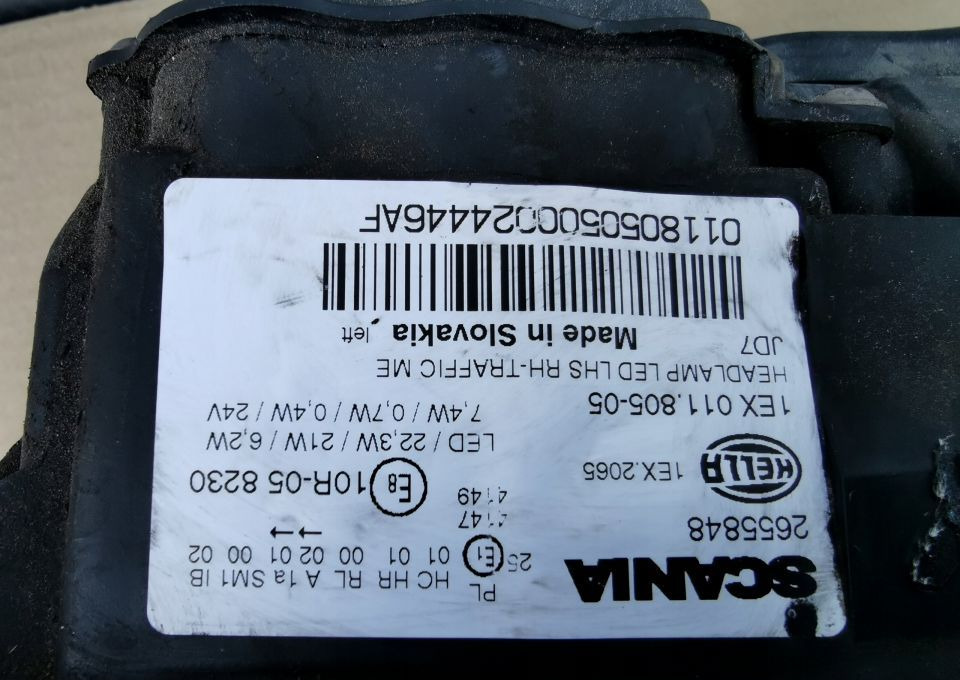 Scania OE 2655848 reflektor LEWA ORYGINAŁ - Priekinis žibintas - Sunkvežimis: foto 5 Scania OE 2655848 reflektor LEWA ORYGINAŁ - Priekinis žibintas - Sunkvežimis: foto 5