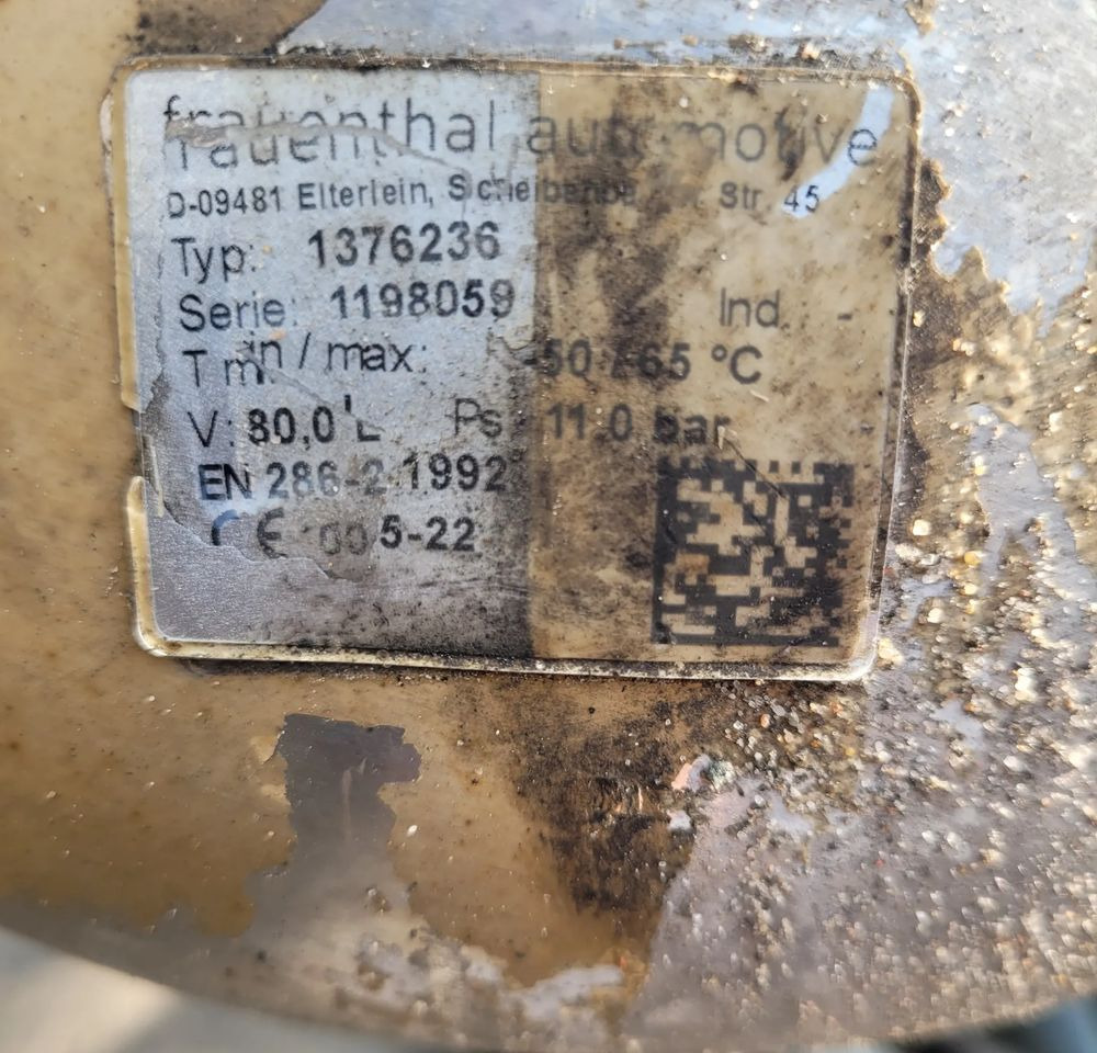 ZBIORNIK BUTLA POWIETRZA 80L SCHMITZ ALU CHWALIM116 - Stabdžių dalys - Sunkvežimis: foto 2 ZBIORNIK BUTLA POWIETRZA 80L SCHMITZ ALU CHWALIM116 - Stabdžių dalys - Sunkvežimis: foto 2
